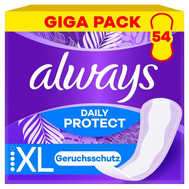 🌸 Always Daily Protect Slipeinlagen Damen Extra Long (54 Binden) - Giga Pack 🌸