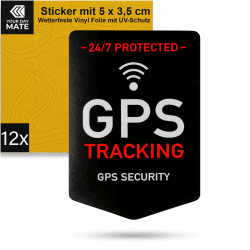 Aufkleber Set "GPS TRACKING", 12 Stück, 5 x 3,5 cm 🚨🔒 Angebot bei HelloDeals