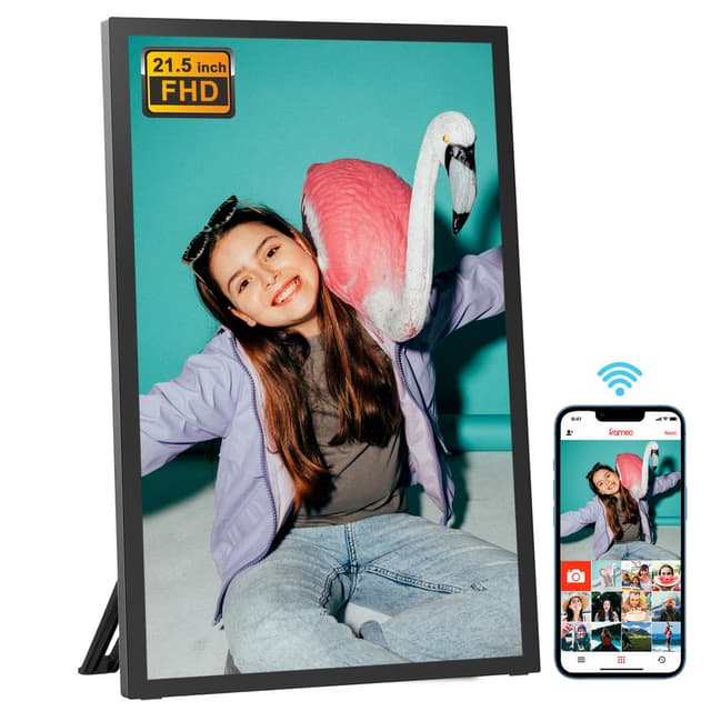 Digitaler Bilderrahmen 21,5 Zoll WLAN 64 GB Speicher 📸🖼️