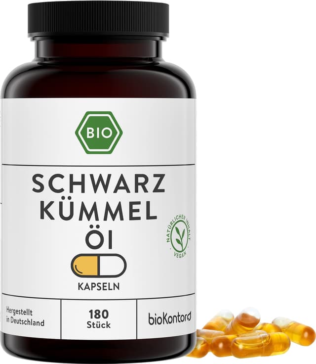 Schwarzkümmelöl Kapseln BIO 180 Stück | Vegane Kapseln aus Ägypten 🌿