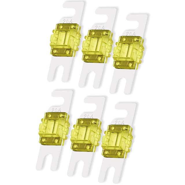 🔒 Greluma 6 Stk 20A Mini ANL Sicherungen - Automobil Marine Audio Video System Elektronik Sicherung 6-20A 🔒