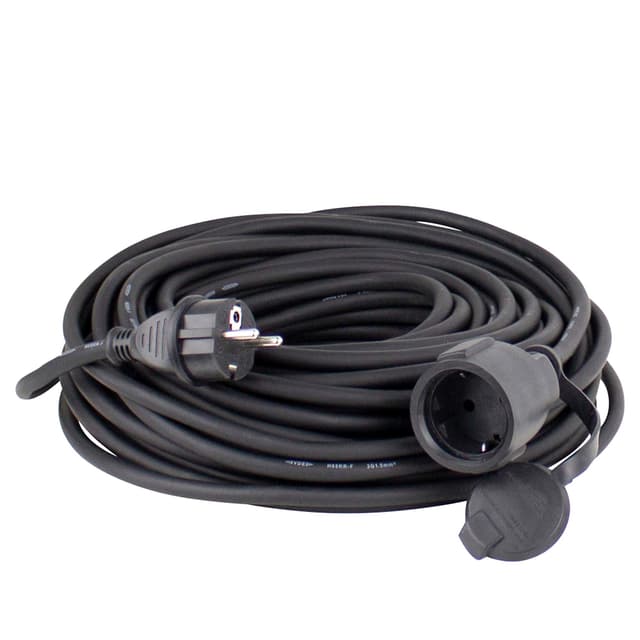 🔌🔋 as - Schwabe Gummi-Verlängerungsleitung, 15 m H05RR-F 3G1,5 Kabel 🌧️🔌