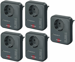 🔌🌩️ Brennenstuhl Steckdosenadapter Anthrazit (5 Stück) - Blitzschutz für Elektrogeräte! 🛡️ Angebot bei HelloDeals