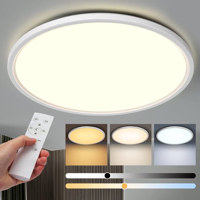 Aisutha LED Deckenleuchte 24W 2800LM Deckenlampe Dimmbar 🌟
