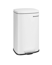 SONGMICS Mülleimer Küche, 30 Liter, Abfalleimer, Tretmülleimer, Stahl, weiß LTB03WT 🗑️ Angebot bei HelloDeals
