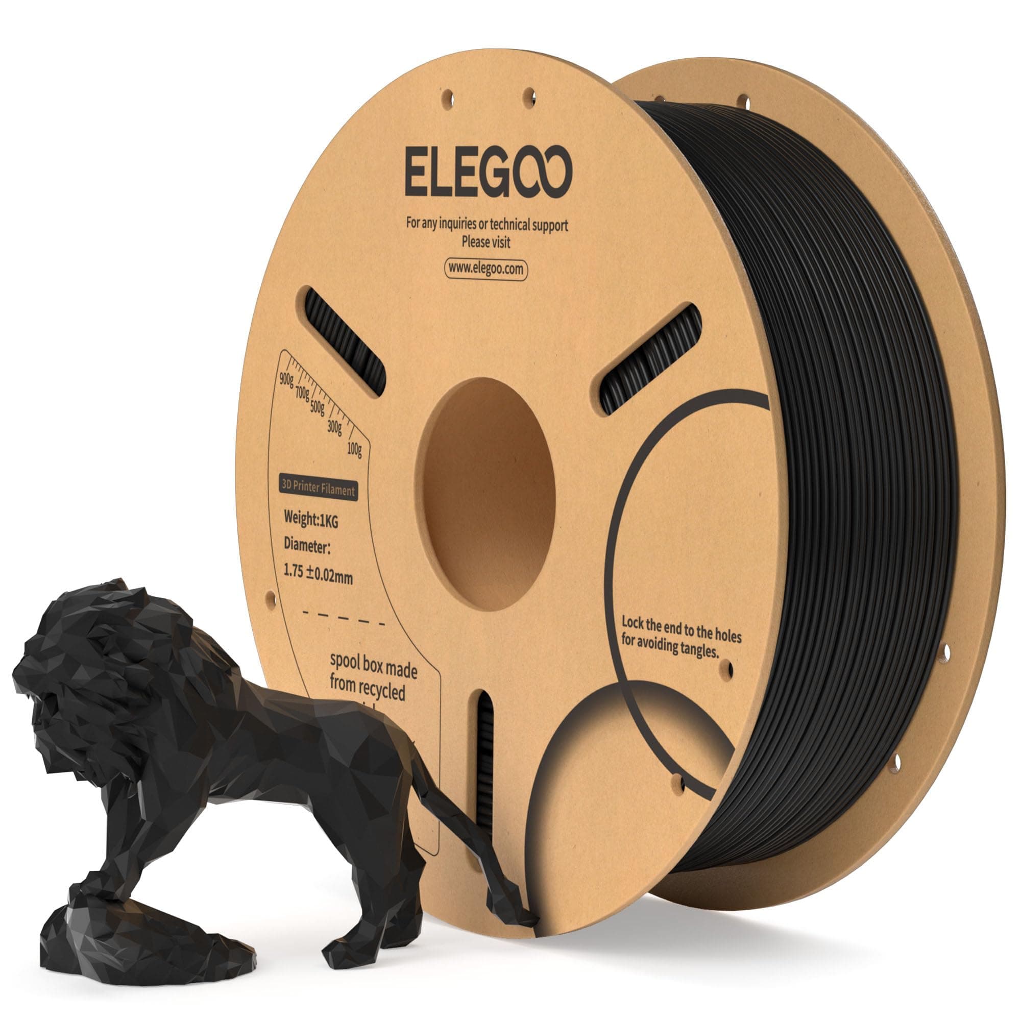 🔥 ELEGOO PLA Filament 1.75mm Schwarz 1KG für FDM 3D-Drucker 🔥