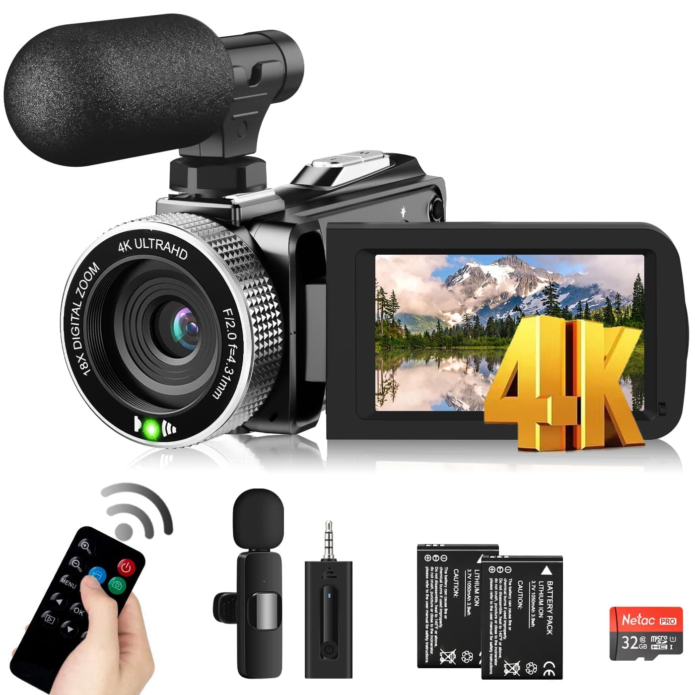4K Videokamera 48MP 60FPS Camcorder für YouTube 📹🎥
