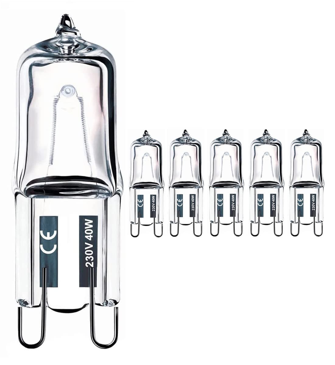 Vinaco Halogen G9 40W, /5er Pack G9 Halogenbirne 40 Watt 🌟🔆