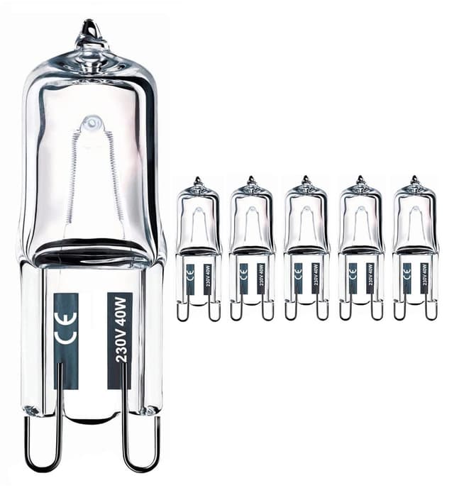 Vinaco Halogen G9 40W, /5er Pack G9 Halogenbirne 40 Watt 🌟🔆