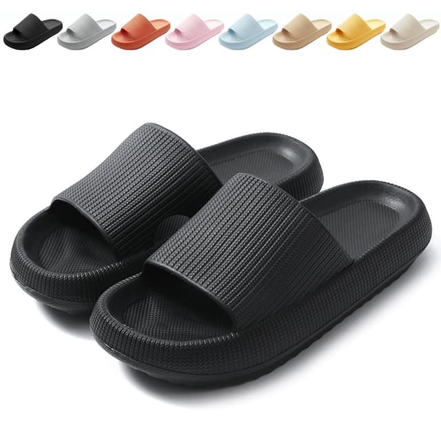 🌟 Cozislides Badeschuhe Herren Damen Wolke Schlappen 🌈