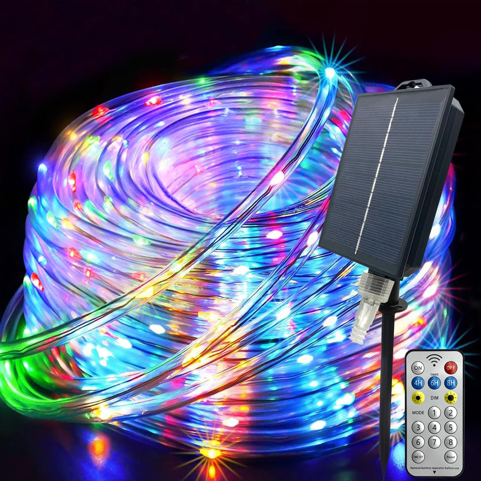 🌞🌈 GLPE Solar Lichterkette Aussen 20M 200 LED Lichtschlauch Außen 🎄🏊‍♂️