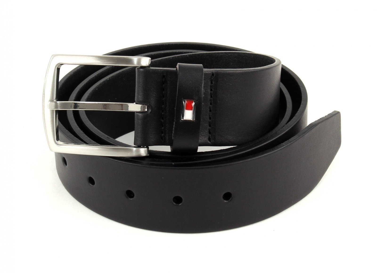 👔 Tommy Hilfiger Herren Gürtel New Denton Belt 4.0 Ledergürtel 105 Schwarz (Black) - Angebot