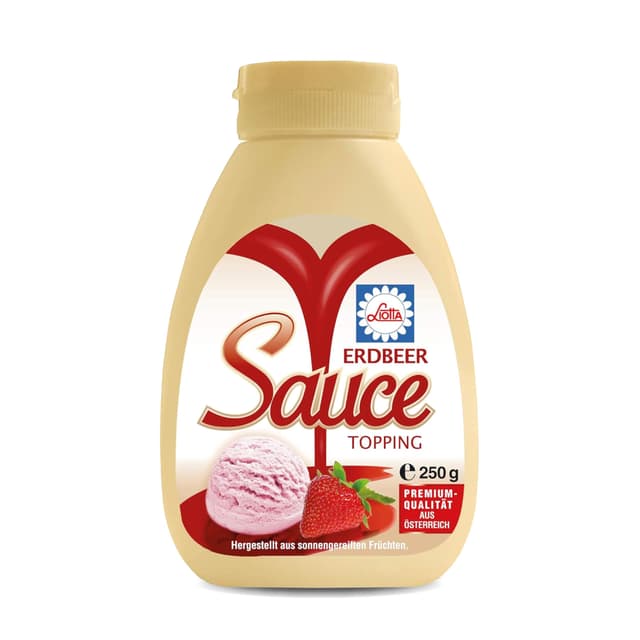 🍓 Liotta Erdbeer Dessert Sauce 250g - Sirup, Topping, Fruchtsauce - Ideal für Kaffee, Eis und Desserts