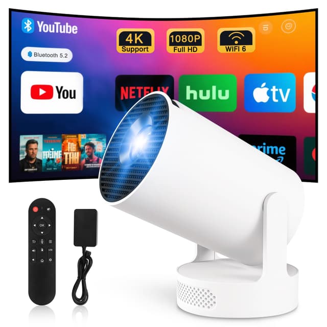 🎥 Mini Beamer Projektor 4K Tragbarer Videoprojektor WiFi 6 Android 11 Full HD HY300ultra 🎬