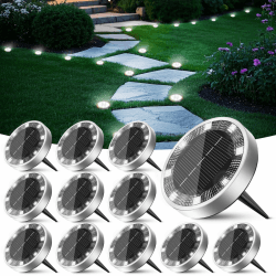 🌞 Peasur 12 Stück Solar Bodenleuchten Aussen 🌿 Angebot bei HelloDeals