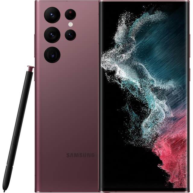 📱 Samsung Galaxy S22 Ultra 5G 8GB S908B/DS 128GB burgundy (Generalüberholt) 🔥