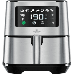 KESSER® XXL 5,5 Liter Heißluftfritteuse Edelstahl |1700W Fritteuse Airfryer 🍟 Angebot bei HelloDeals