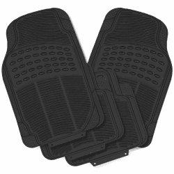 🚗 WOLTU Universal Auto Fußmatten Gummimatten Gummi Matten Set Schwarz 🚗 Angebot bei HelloDeals