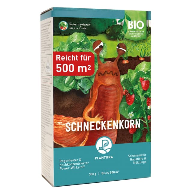 🐌🌿 Plantura Bio-Schneckenkorn | Hochwirksame Schneckenbekämpfung | Vorteilspack: 350 g für 500 m²