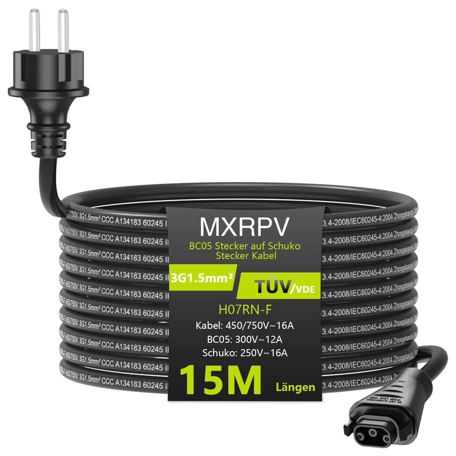 🔌🔋 BC-05 Kabel 2/3/5/10/15M für HMS Mikrowechselrichter Serie