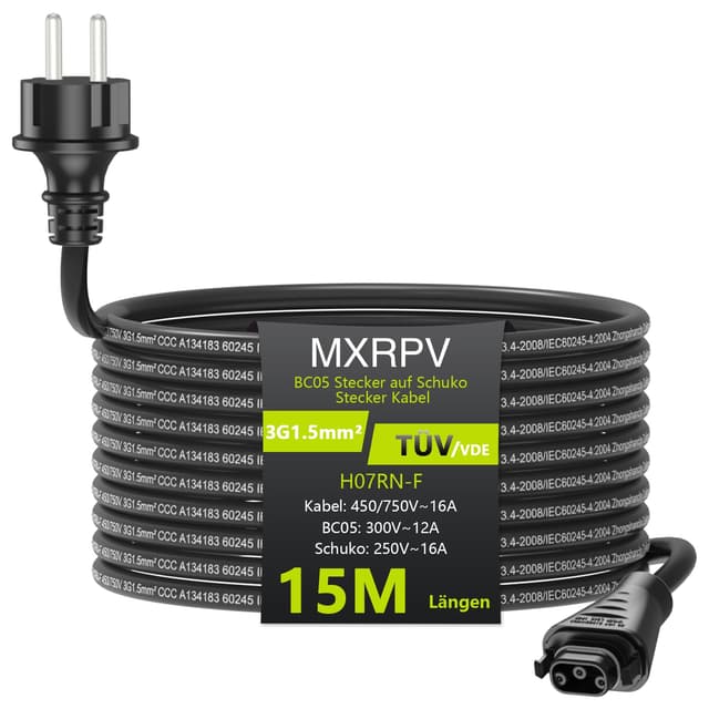 🔌🔋 BC-05 Kabel 2/3/5/10/15M für HMS Mikrowechselrichter Serie