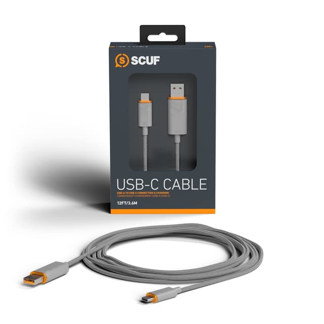 🎮 SCUF Geflochtenes USB-C-Kabel – 10 Fuß / 3,6 Meter USB Typ C für Anschluss und Aufladung