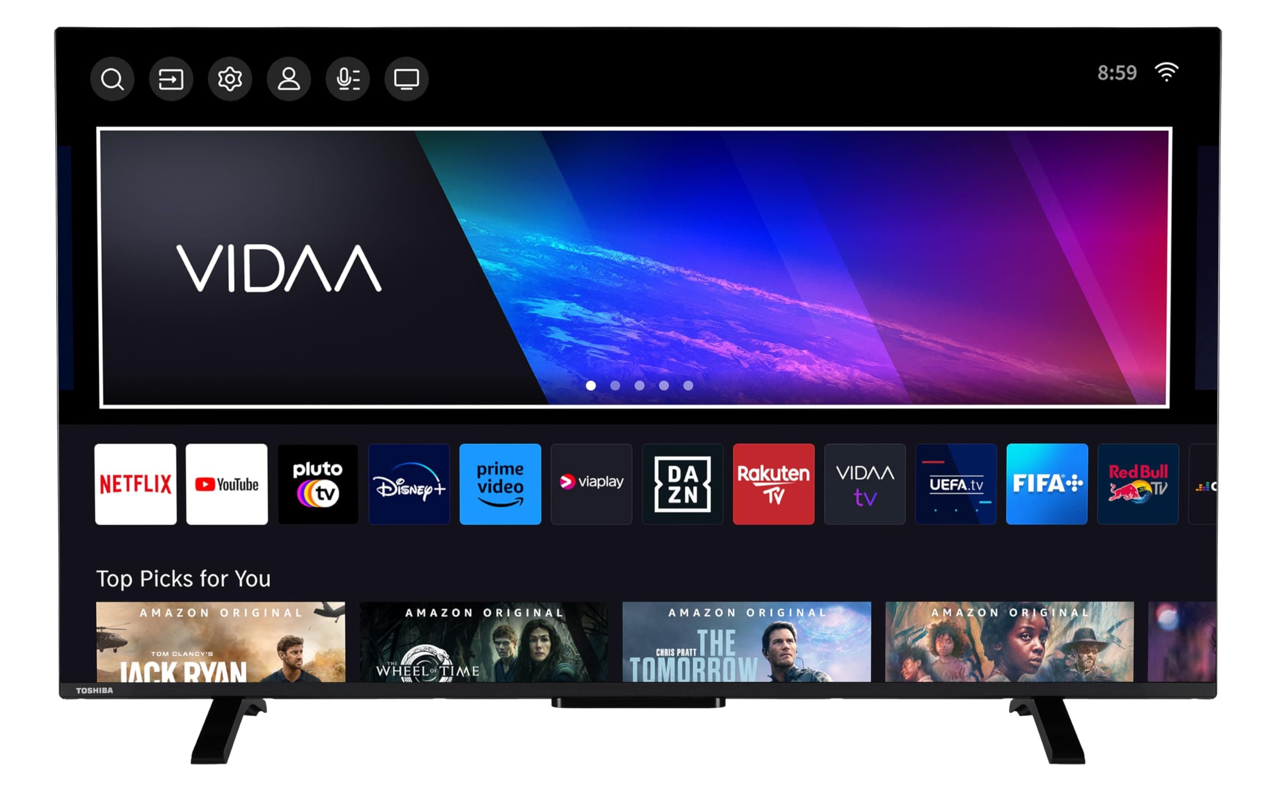 📺 Toshiba 50QV2363DAW 50 Zoll QLED Fernseher/VIDAA Smart TV (4K UHD, HDR Dolby Vision)