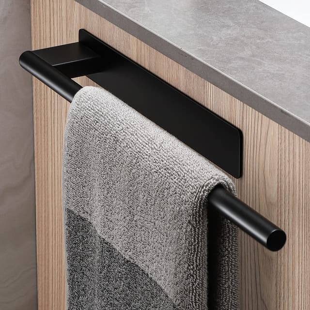 🖤 Dvocel Handtuchhalter ohne Bohren - Schwarz Matt 🚿