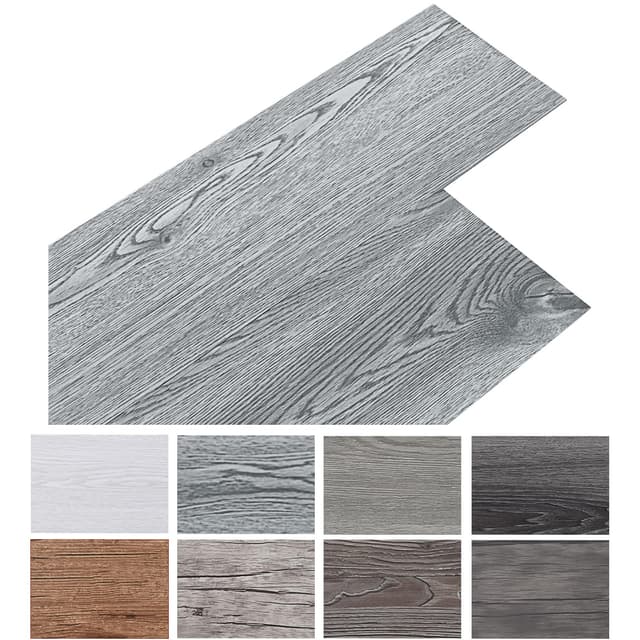 INMOZATA 5,02m² PVC Bodenbelag Selbstklebend Vinylboden - Grau