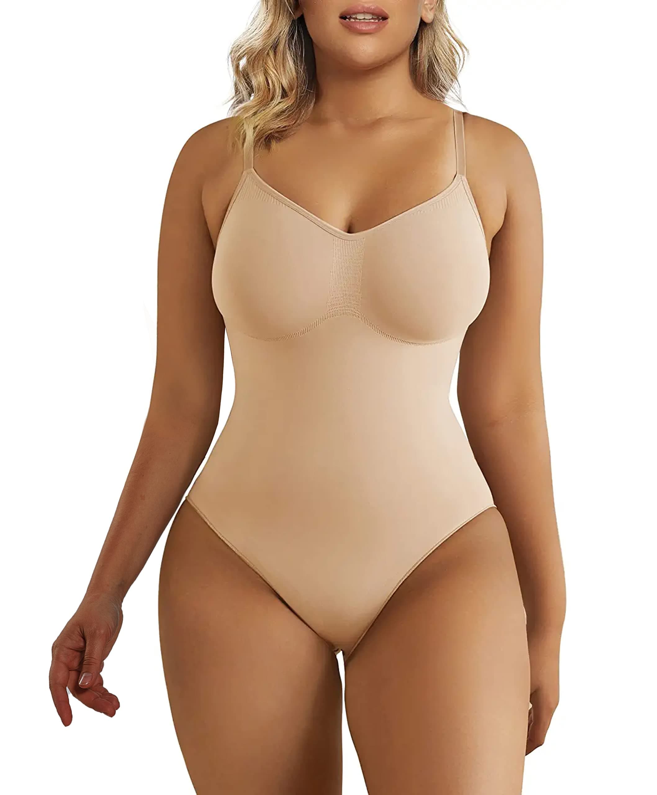 SHAPERX Shapewear Damen Bodysuit mit Tanga & Schultergurt 🌟