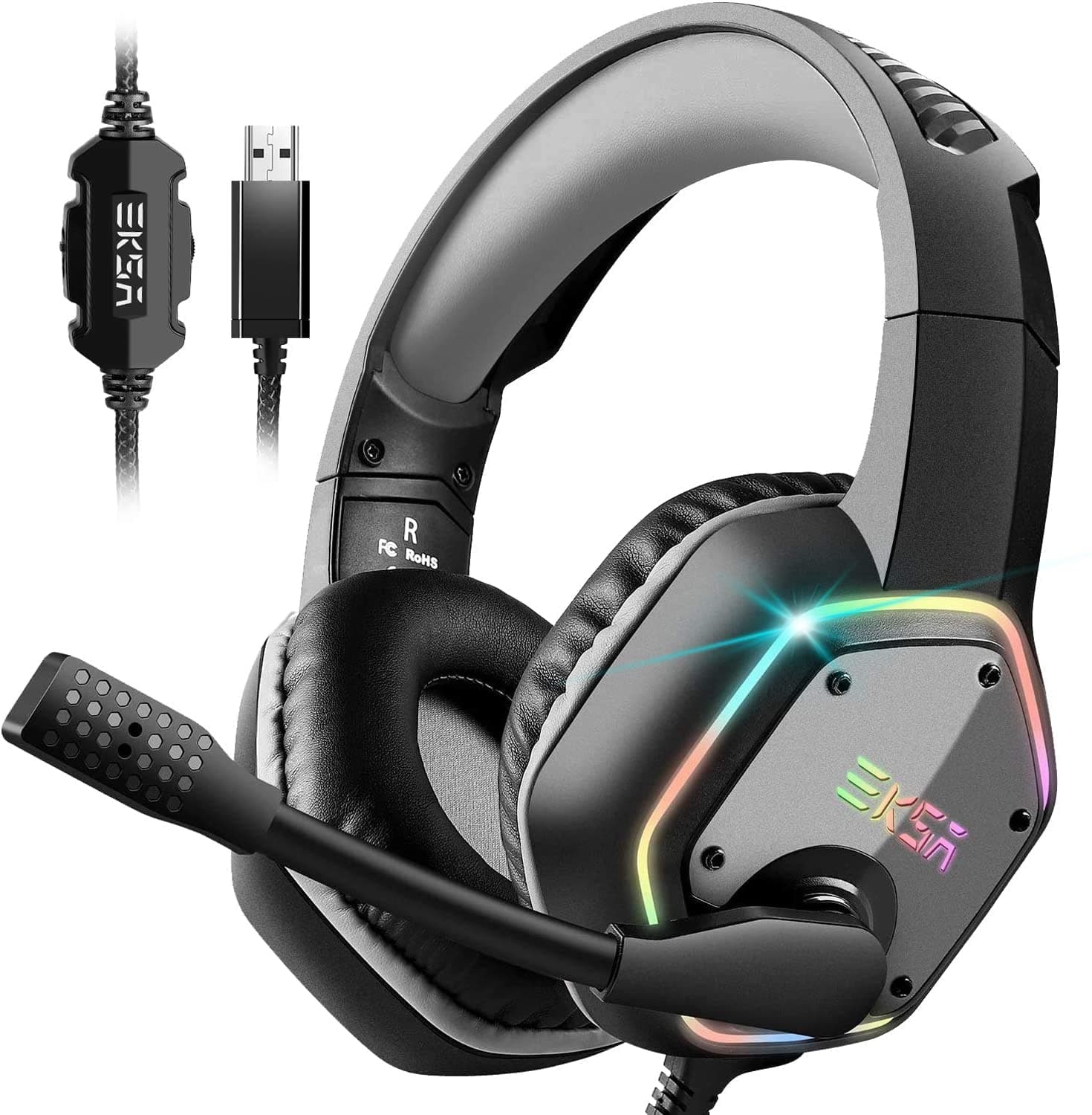 EKSA E1000 USB PC Gaming Headset mit Mikrofon 🎧