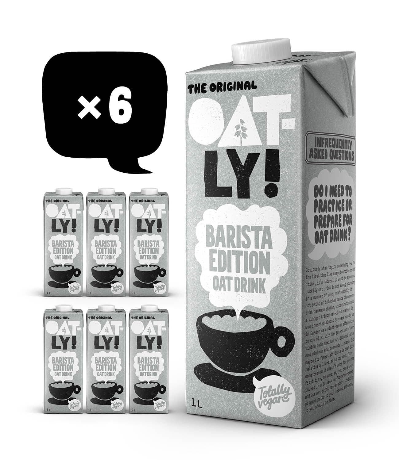 🌱🥛 Oatly Barista Haferdrink Barista Edition, Long Life 1 Liter (6er Pack) Neu