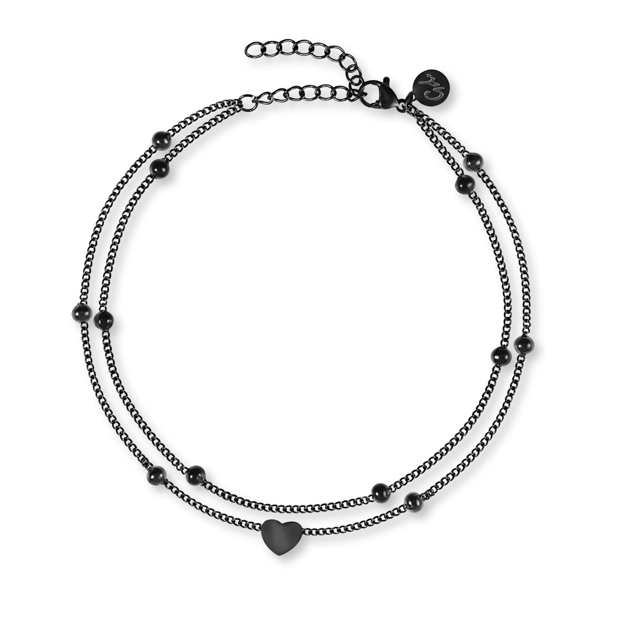🌟 GD GOOD.designs Fußkettchen Herz für Damen - Wasserfest & Hautverträglich 🌟