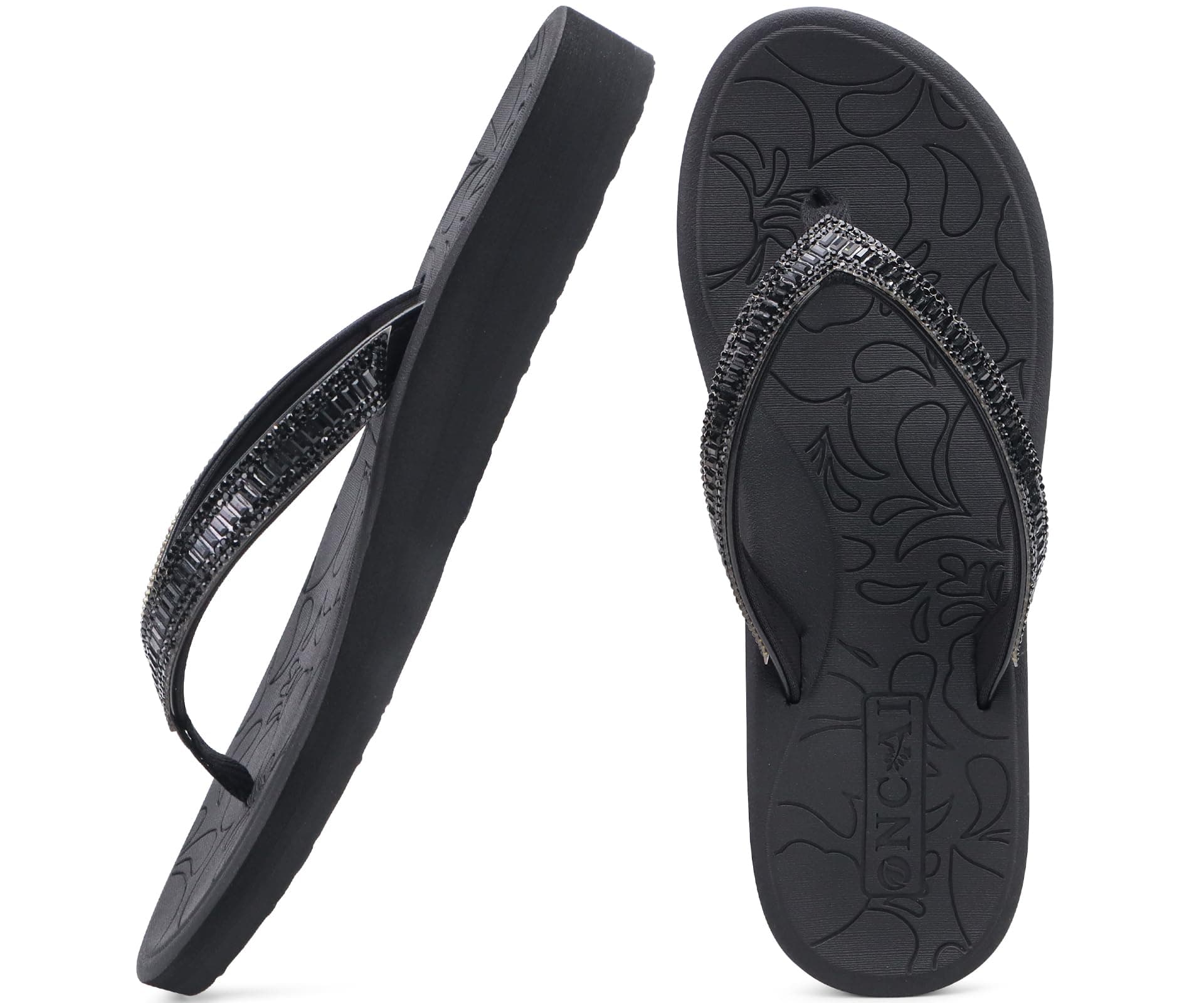 ONCAI Damen Zehentrenner Flip Flops mit Glitter 🌟 Sommer Sandalen