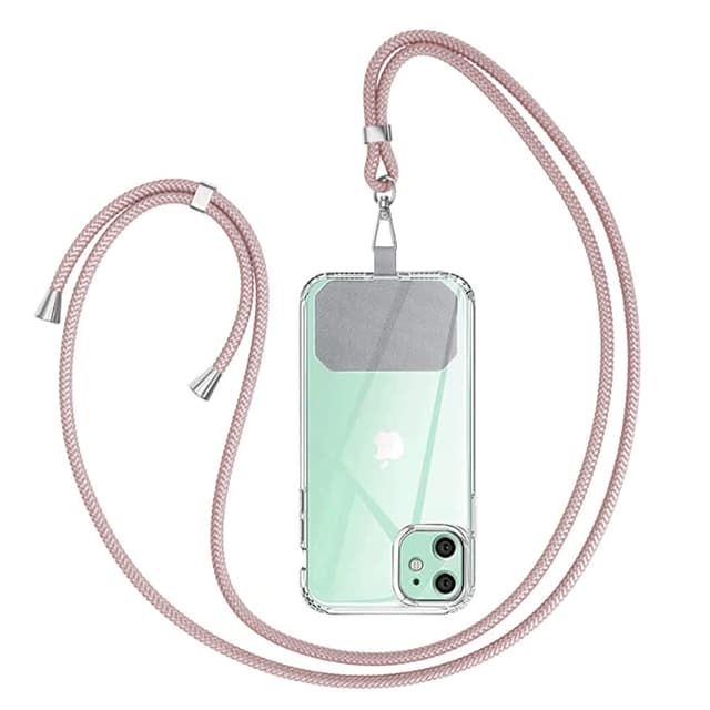 📱 GUMO-LONG Handyband Universal zum Umhängen - Roségold - Umhängekette für jedes Smartphone 📱