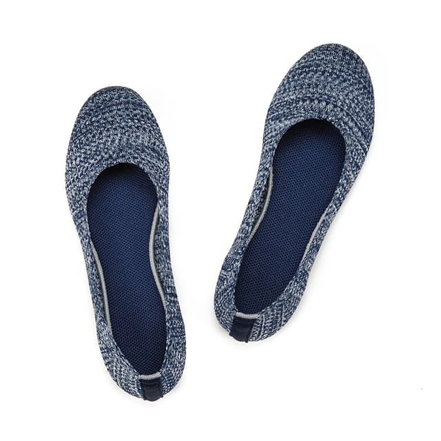 Frank Mully Damen Ballerinas Slip On Knit Kleid Schuhe Pumps Schuhe Runde Zehe 42 EU 4 Blau 🥿👗