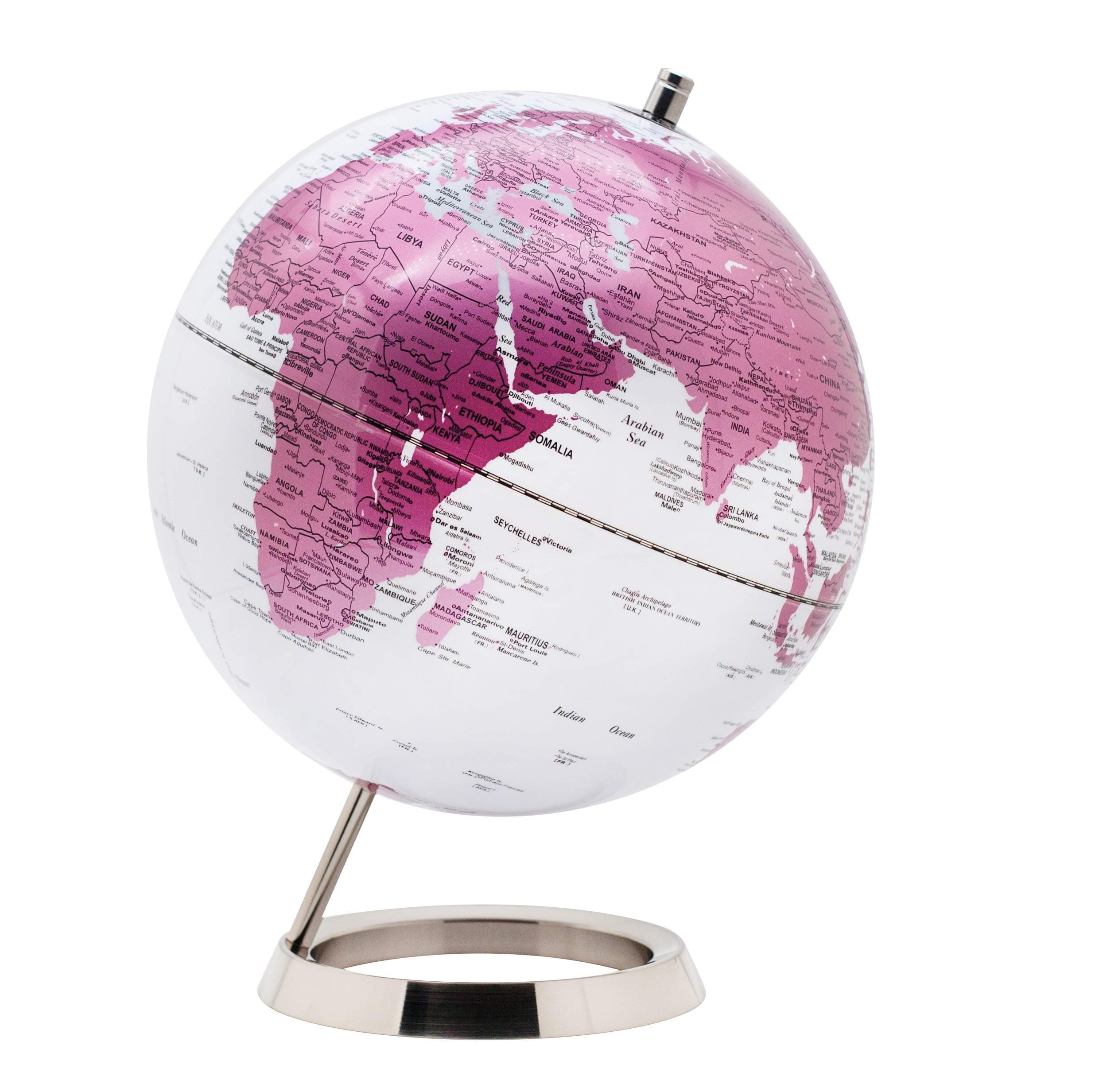 Exerz 25cm Globus Metallic-Rosa Schülerglobus 🌍