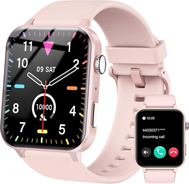 IOWODO Smartwatch Damen Herren 1,85 Zoll Fitnessuhr mit Herzfrequenzmonitor und Sportmodi 🌟