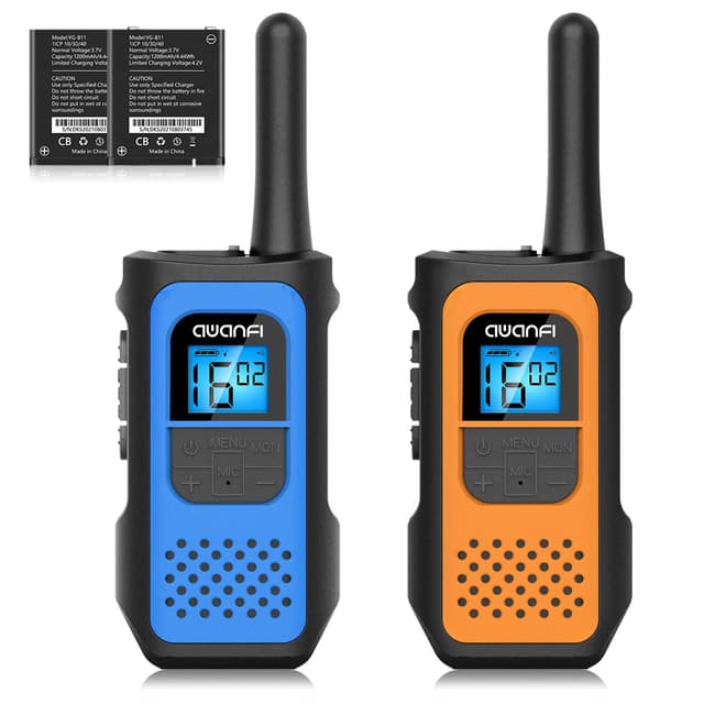 AWANFI Walkie Talkie Aufladbar mit Li-ion Akku 📞🔋