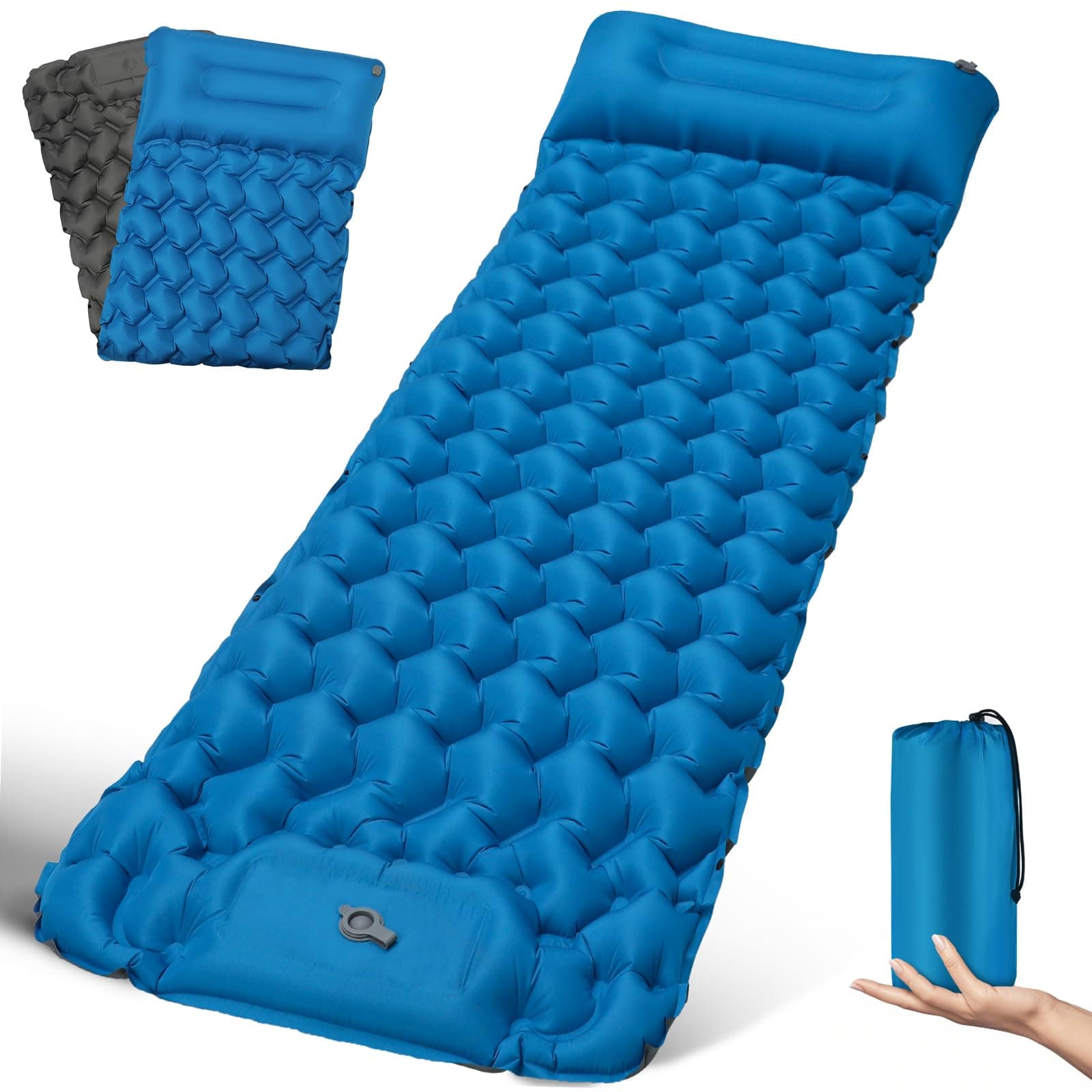 BITIWEND Isomatte Selbstaufblasend Camping Ultraleicht Aufblasbare Matratze mit Kissen Tragbar Kompakt Wasserdicht Schlafmatte 🏕️