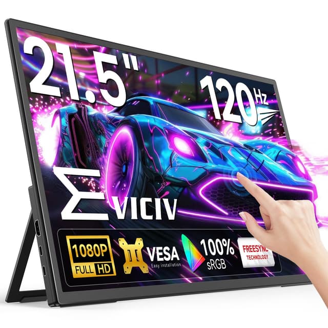 EVICIV Tragbarer Touchscreen Monitor 21,5 Zoll 120Hz
