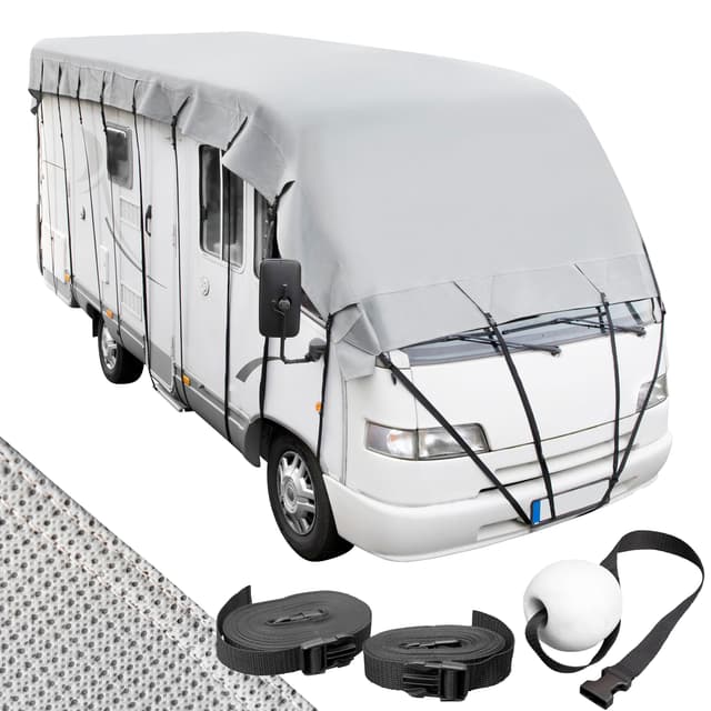 ONVAYA® Wohnmobil Dachabdeckung mit Aufbewahrungstasche | 8 x 3 m | Wetterbeständige Schutzhülle ⛺