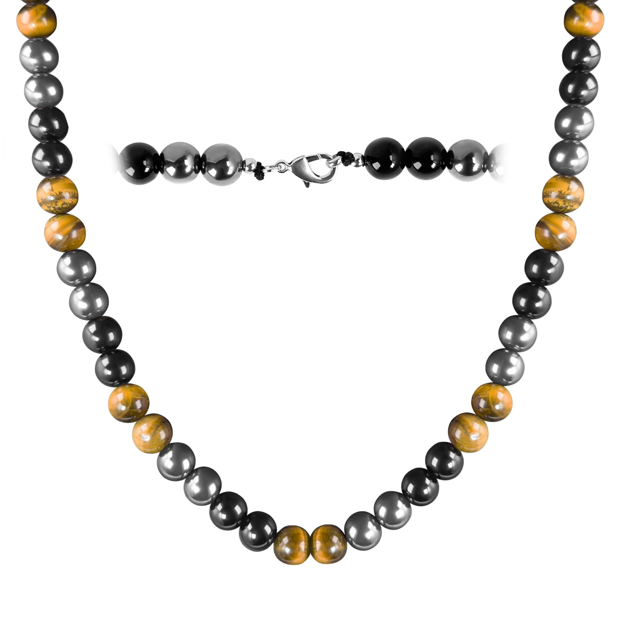 APMGONT Herren Halskette Tigerauge Edelstein Kette Männer Damen 🐯😍