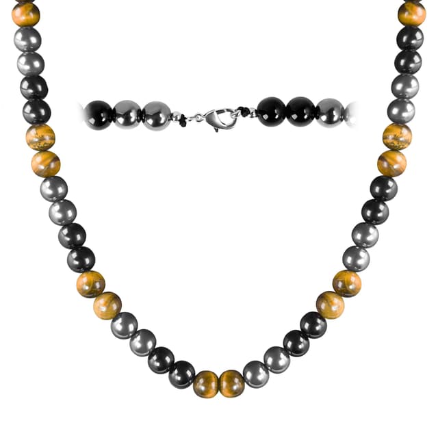 APMGONT Herren Halskette Tigerauge Edelstein Kette Männer Damen 🐯😍