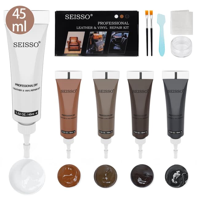 🌟 SEISSO 2025 Neu Leder Reparatur Set - 5 Farben Lederreparatursalbe 🌈