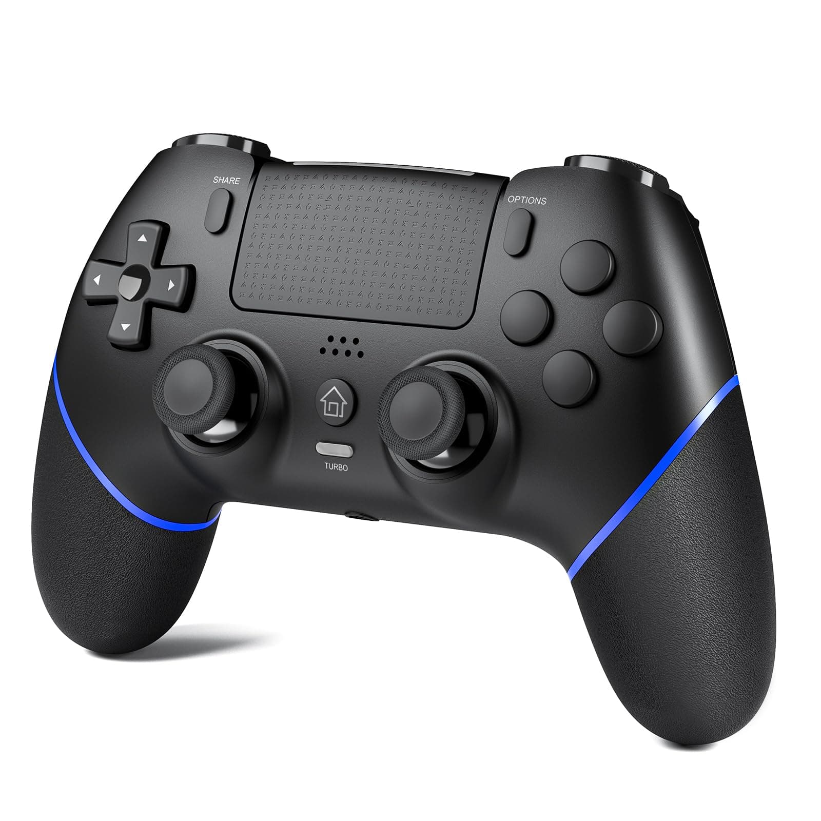 🎮 CHEREEKI Controller für PS4 Hall Joystick, Wireless Gamepad Schwarz 🕹️