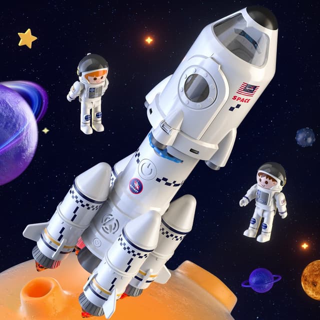 🚀 TEMI Space Shuttle Rakete Spielzeug für Kinder