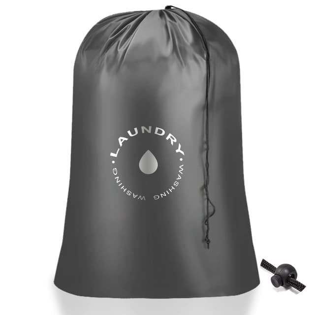 🌟 Romon Wäschesack Reise Schmutzwäsche Wäschesammler mit Kordelverschluss - Grau 60*85cm