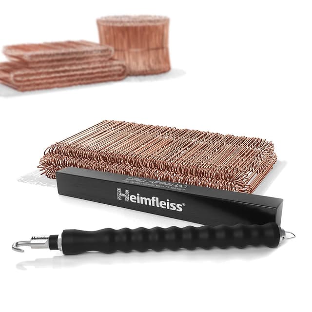 Heimfleiss® Drillapparat Driller + verkupfertem Rödeldraht 1,0 x 100-160 mm (250 Stk.)