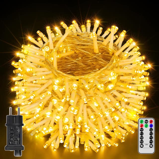 🌟 Ollny Lichterkette außen 60M 600 LED 🎉🏡